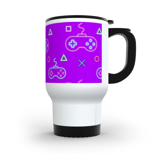 Travel Mug - Gaming Neon Purple - printonitshop