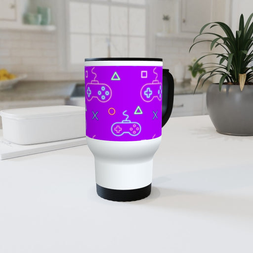 Travel Mug - Gaming Neon Purple - printonitshop