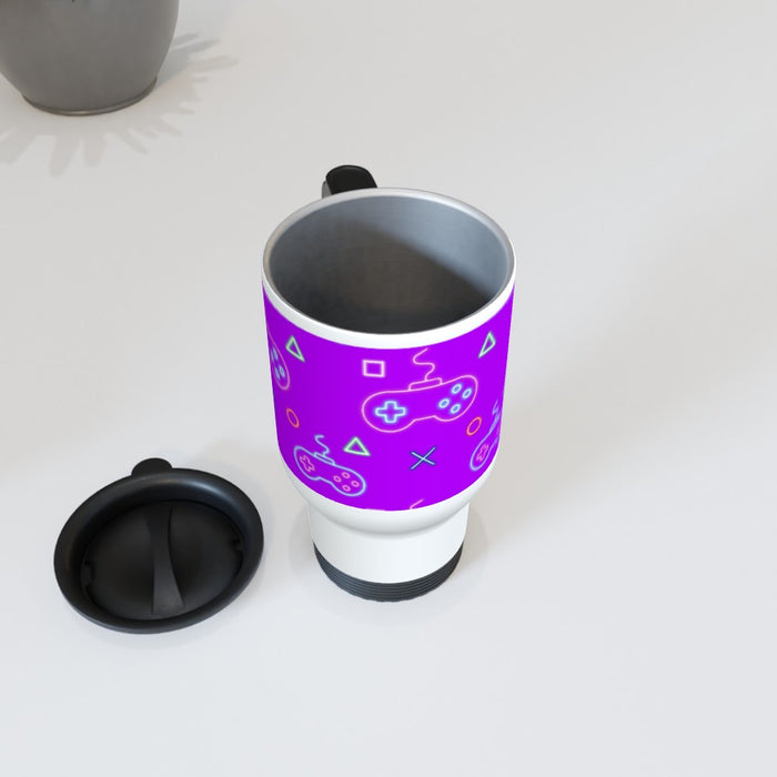 Travel Mug - Gaming Neon Purple - printonitshop