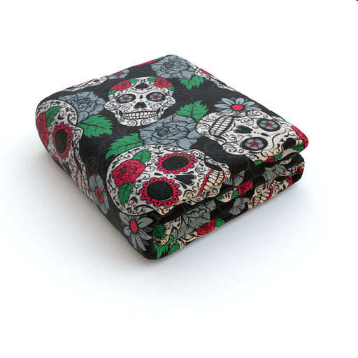 Blanket - Skulls and Roses - printonitshop