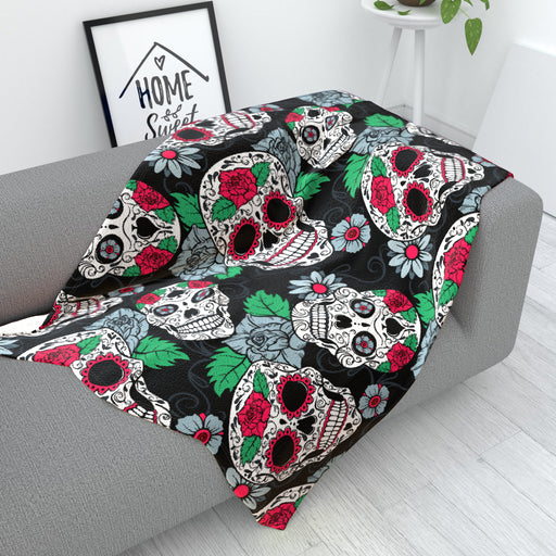 Blanket - Skulls and Roses - printonitshop