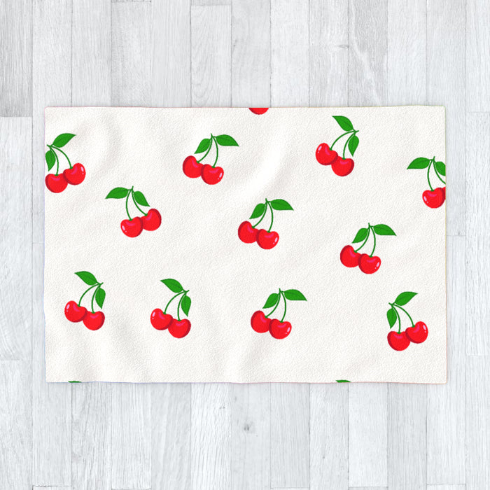 Blanket - White Cherries - printonitshop