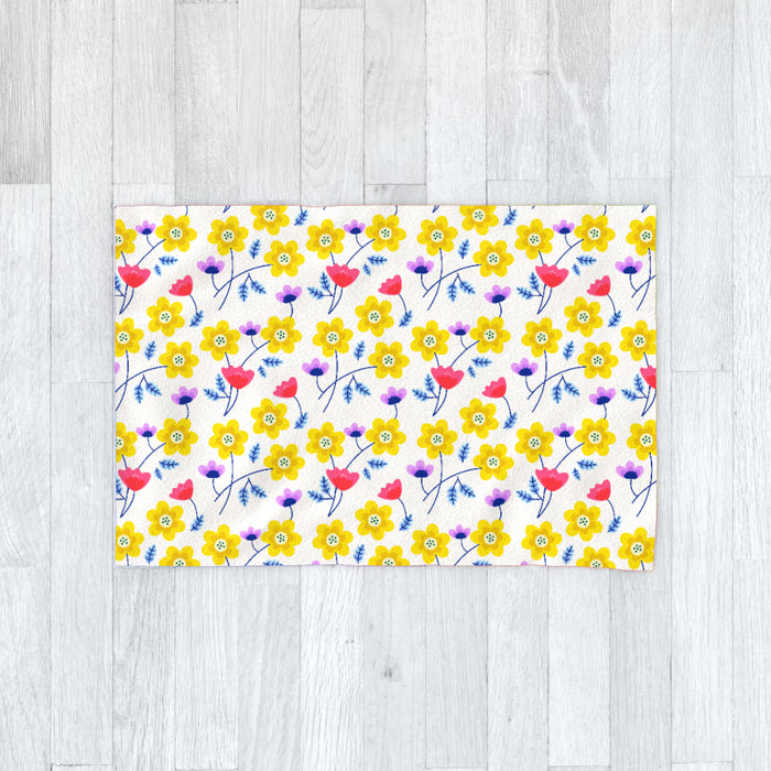 Blanket - Yellow Flowers - printonitshop