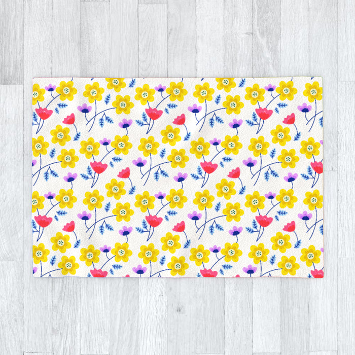 Blanket - Yellow Flowers - printonitshop