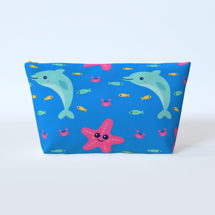 Cosmetic Bag - Dolphin and Starfish - printonitshop