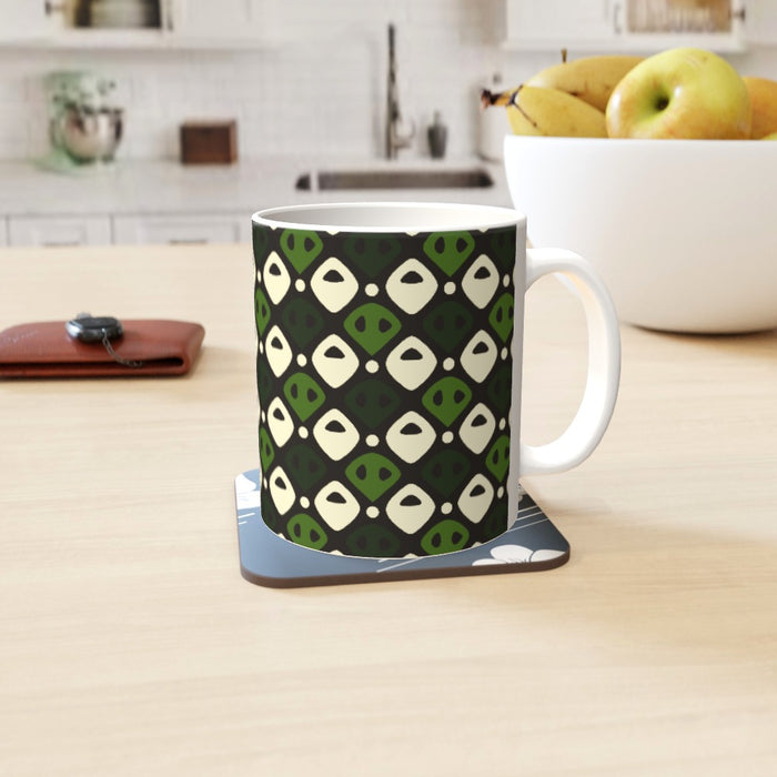 11oz Ceramic Mug - Abstract Green - printonitshop