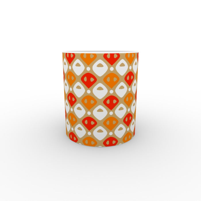 11oz Ceramic Mug - Abstract Orange - printonitshop