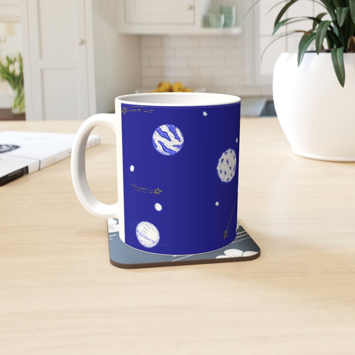 11oz Ceramic Mug - Planets Blue - printonitshop