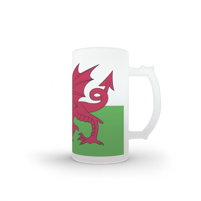 16oz Frosted Glass Stein - Wales - Print On It