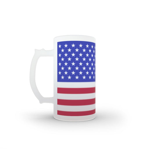 16oz Frosted Glass Stein - USA - printonitshop