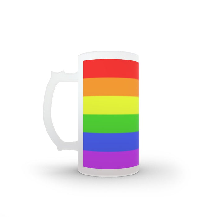 16oz Frosted Glass Stein - Pride - printonitshop