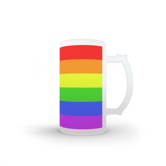 16oz Frosted Glass Stein - Pride - printonitshop