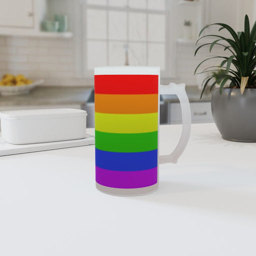 16oz Frosted Glass Stein - Pride - printonitshop