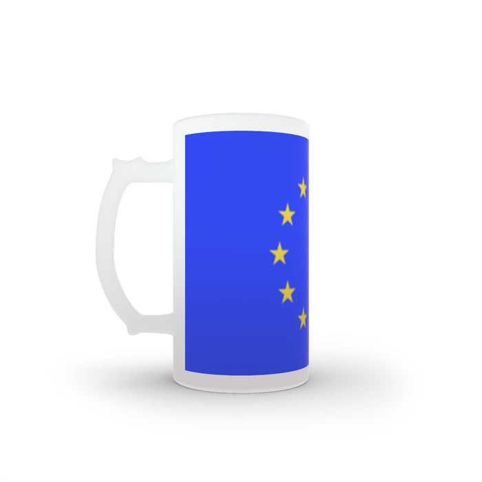 16oz Frosted Glass Stein - European Union - printonitshop