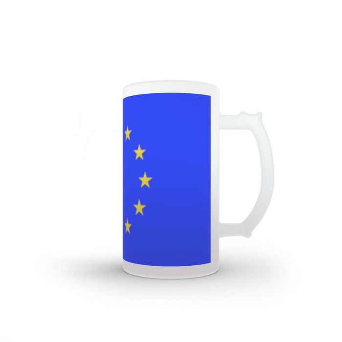 16oz Frosted Glass Stein - European Union - printonitshop