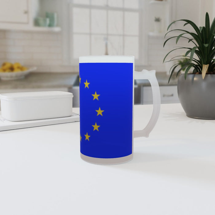 16oz Frosted Glass Stein - European Union - printonitshop