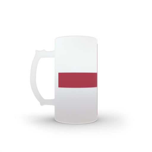 16oz Frosted Glass Stein - St. Georges Cross - printonitshop