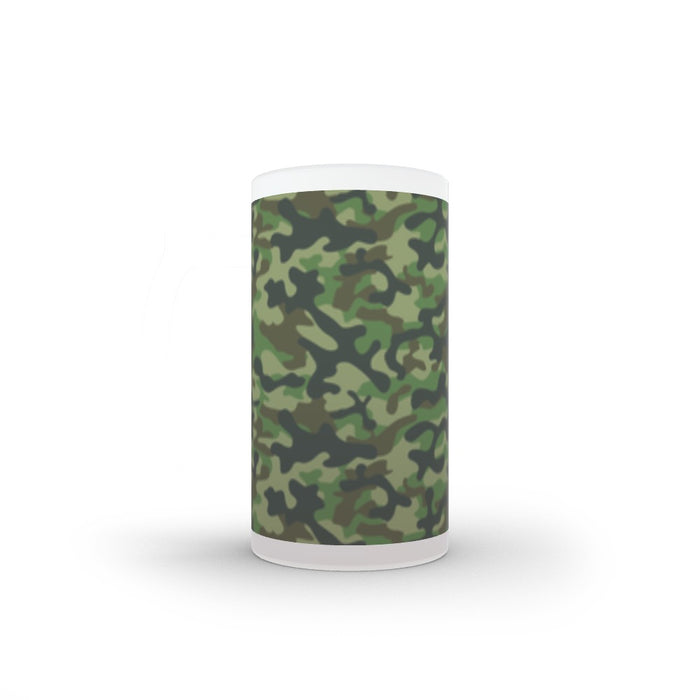 16oz Frosted Glass Stein - Camo Green - printonitshop