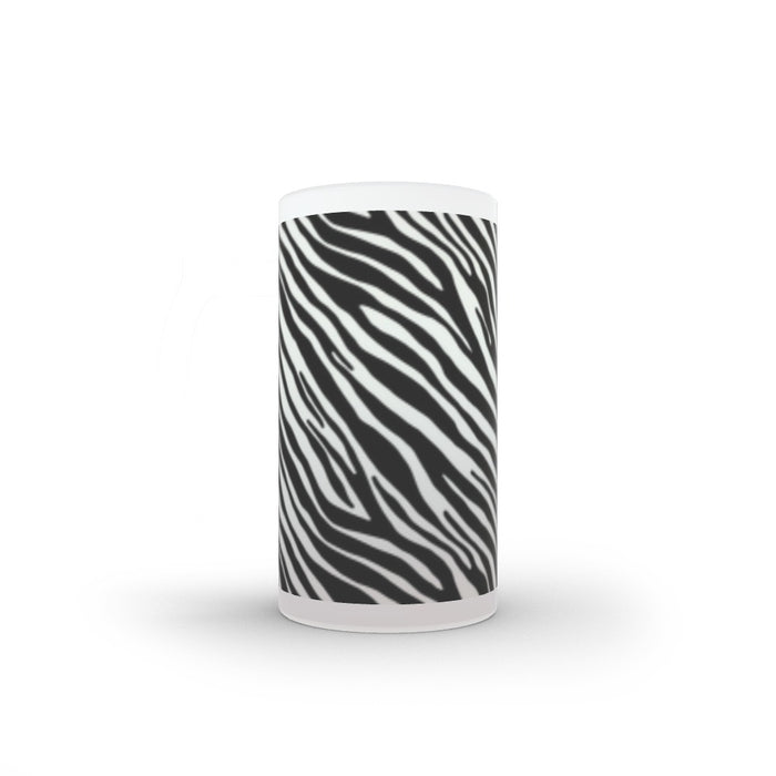 16oz Frosted Glass Stein - Zebra - printonitshop