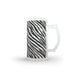 16oz Frosted Glass Stein - Zebra - printonitshop