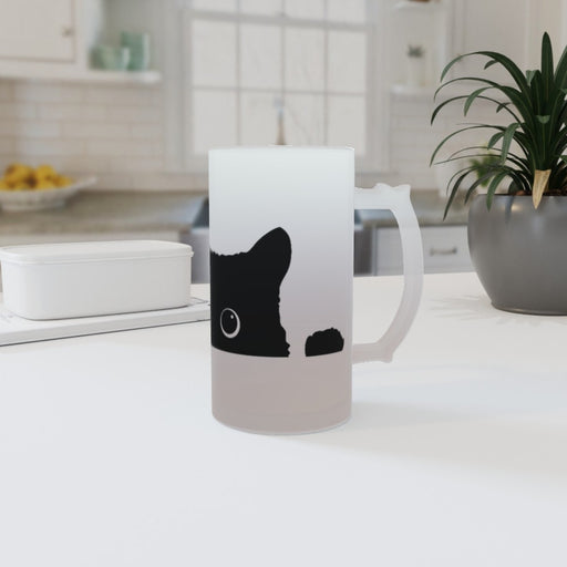 16oz Frosted Stein Glass - Kitty - printonitshop