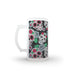 16oz Frosted Glass Stein - Skulls and Roses - printonitshop