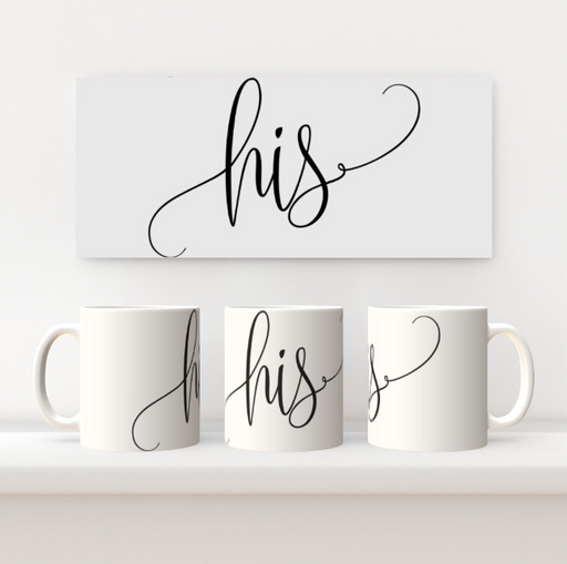 Personalised 11oz Ceramic Mug Set - His and her - Print On It