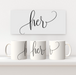 Personalised 11oz Ceramic Mug Set - His and her - Print On It